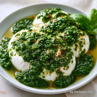 Ensalada de Burrata y Pesto en 20 Minutos Tarjeta de receta