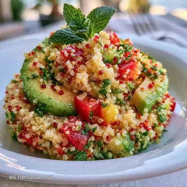 Ensalada De Quinoa Y Aguacate Cremosa Tarjeta de receta