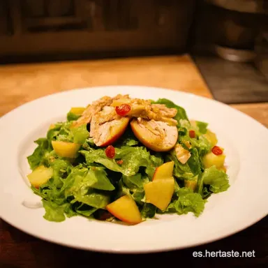 Ensalada Pollo Manzana Mi Secreto para un Almuerzo Delicioso Tarjeta de receta