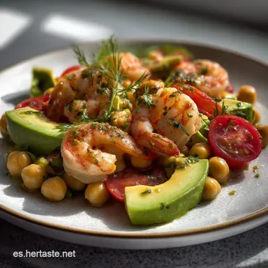 Ensalada De Garbanzos Y Aguacate La: Receta Fresca y Nutritiva Tarjeta de receta