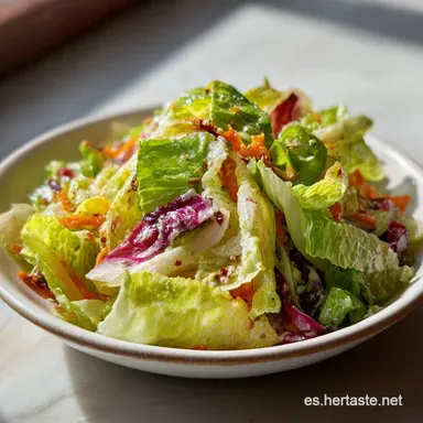 Ensalada de Lechuga: 15 Minutos, 2 Porciones Tarjeta de receta
