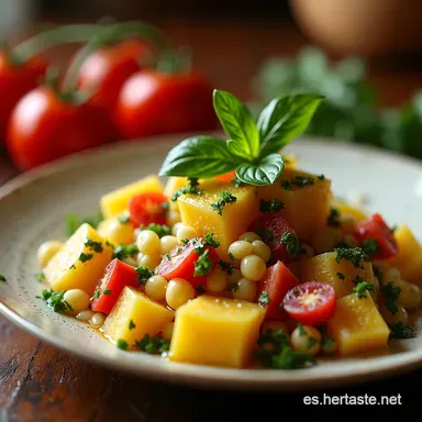 ENSALADA NAVIDEA Tropical Mi Secreto Familiar Festivo Tarjeta de receta