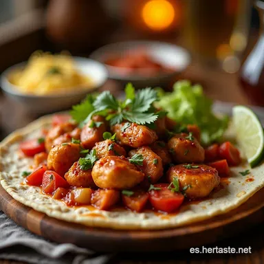 FAJITAS DE POLLO SENCILLAS Estilo Restaurante en Casa Tarjeta de receta