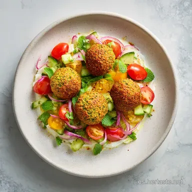 Falafel Receta Tradicional en 35 Minutos con Garbanzos Crujientes Tarjeta de receta