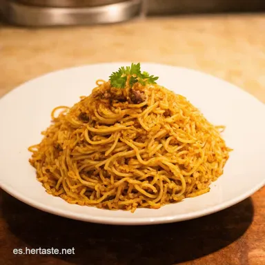 Fideos de Arroz Salteados Receta Mi Secreto Asi&aacute;tico Tarjeta de receta