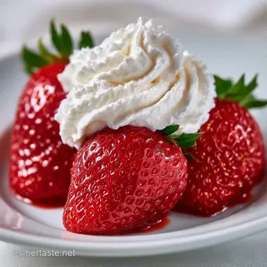 Fresas con Nata para 6 Personas Tarjeta de receta