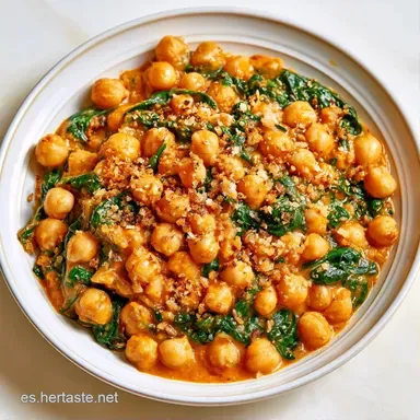 Garbanzos Con Espinacas Para 4 Personas Tarjeta de receta