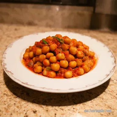 Garbanzos con Ib&eacute;ricos Receta El Guiso Espa&ntilde;ol M&aacute;s Sabroso Tarjeta de receta