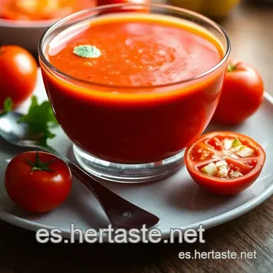 Gazpacho Receta Andaluza: &iexcl;El Verano en un Vaso! Tarjeta de receta
