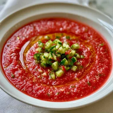 Gazpacho Andaluz Para 4 Personas Tarjeta de receta