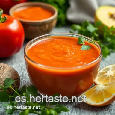 Gazpacho Andaluz: &iexcl;Ingredientes del Gazpacho al Estilo Espa&ntilde;ol! Tarjeta de receta