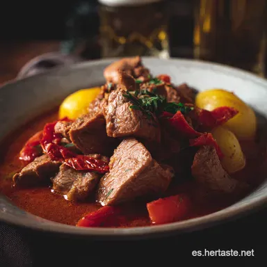 Mi Goulash H&uacute;ngaro de Ternera: &iexcl;Receta F&aacute;cil y Sabrosa! Tarjeta de receta