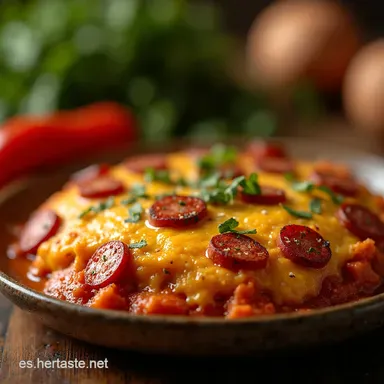 Mi grat&iacute;n de papa con chorizo cremoso Receta cl&aacute;sica con saz&oacute;n mexicana Tarjeta de receta