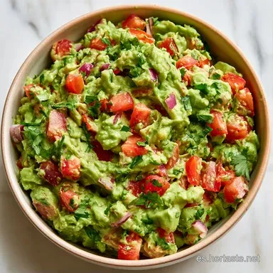 Guacamole Casero en 15 Minutos Tarjeta de receta