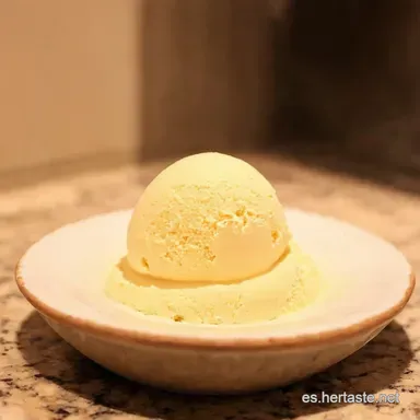 Helado Leche Merengada Casero Sabor Espa&ntilde;ol F&aacute;cil Tarjeta de receta