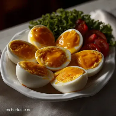 Huevos Rellenos: T&eacute;cnica de Seda Tarjeta de receta