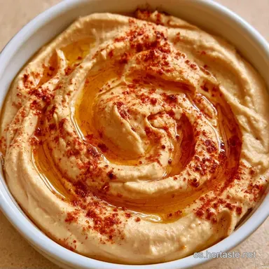 Hummus Casero de Garbanzos en 10 Minutos Tarjeta de receta