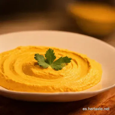 Hummus Cremoso Casero Mi Secreto Mediterr&aacute;neo Tarjeta de receta