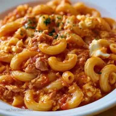 Macarrones Atún y Huevo en 25 Minutos Tarjeta de receta