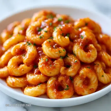 Macarrones Napolitana para 4 Personas Tarjeta de receta