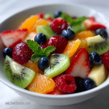 Macedonia de frutas Casera en 1 Hora Tarjeta de receta