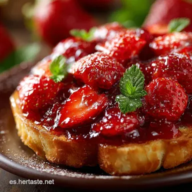 Mermelada de Fresa Receta Cl&aacute;sica y Casera para Desayunos Tarjeta de receta