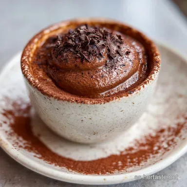 Mousse de Caf&eacute; y Chocolate para 4 Porciones Tarjeta de receta