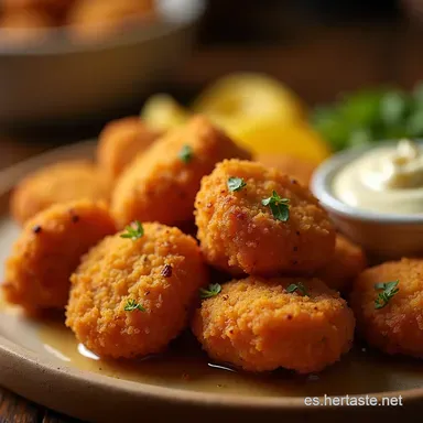 Nuggets de Pollo Caseros Crujientes y Saludables al Horno Tarjeta de receta