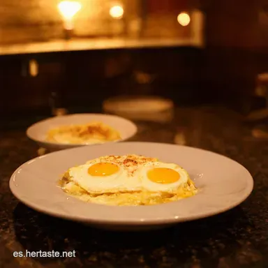 Como en Par&iacute;s Huevos Revueltos Franceses Cremosos Tarjeta de receta