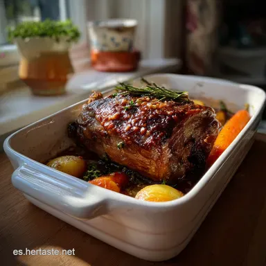 Paletilla de cordero al horno jugosa con patatas Tarjeta de receta