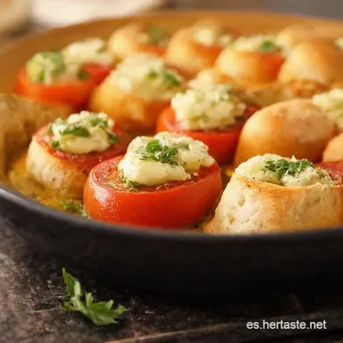 Pan de Ajo Caprese R&aacute;pido La Receta Definitiva Tarjeta de receta