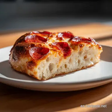 Pan Relleno de Pepperoni Italiano para 8 Porciones Tarjeta de receta