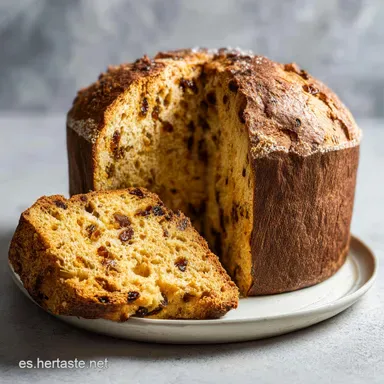 Panettone Casero para 10 Porciones Horneado Tarjeta de receta