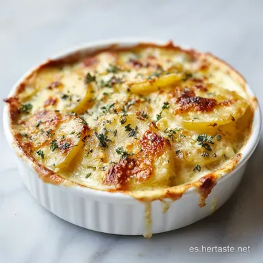 Papas Gratinadas F&aacute;ciles Cremosas: Receta en 70 Minutos Tarjeta de receta