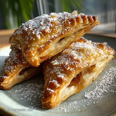 Pastelitos de manzana con hojaldre listas en 45 min Tarjeta de receta