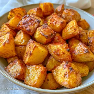 Patatas Al Horno Crujientes para 4 Tarjeta de receta