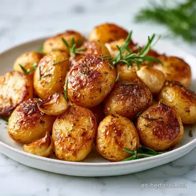 Patatas Asadas Romero Crujientes Tarjeta de receta