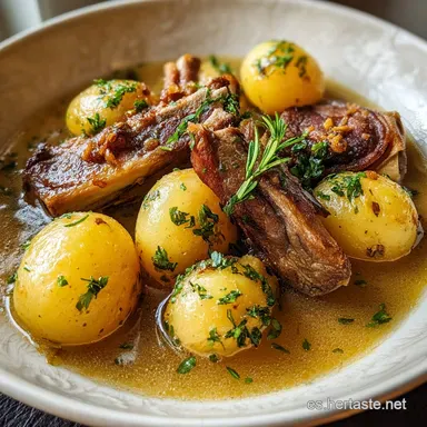 Patatas Guisadas con Costillas in 40 Minutes Tarjeta de receta