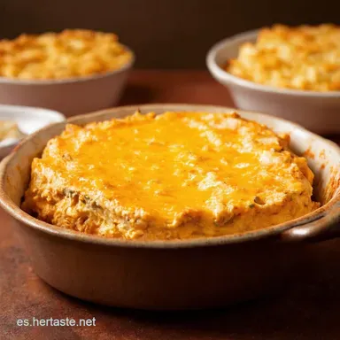 Pecado del Mississippi Dip Cheesy Savory e Irresistible Tarjeta de receta