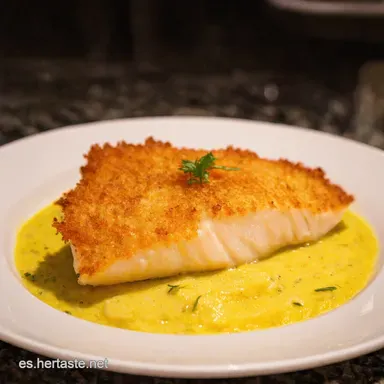 Pescado Crujiente con Mayonesa y Panko Receta F&aacute;cil Tarjeta de receta