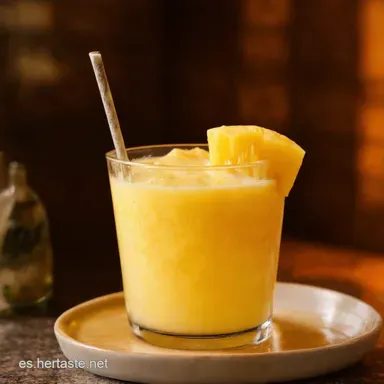 Pi&ntilde;a Colada Casera F&aacute;cil Tu Tr&oacute;pico en 5 Minutos Tarjeta de receta