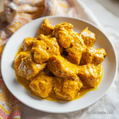 Pollo Al Curry Con Nata en 25 Minutos