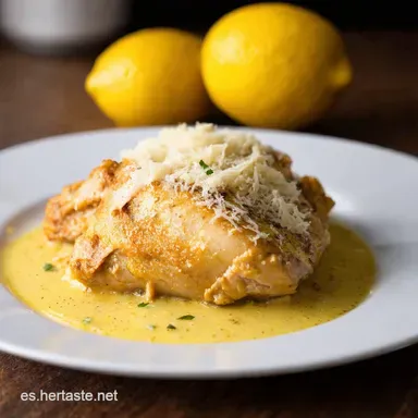 Pollo al Lim&oacute;n con Ajo R&aacute;pido Delicioso y con Parmesano Tarjeta de receta