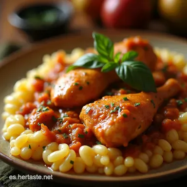 Pollo Encebollado Jugoso Receta Andaluza F&aacute;cil y Casera Tarjeta de receta