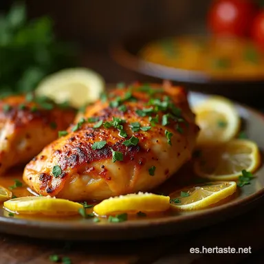 Receta Pollo Griego Aut&eacute;ntico Jugoso con Lim&oacute;n y Or&eacute;gano Tarjeta de receta