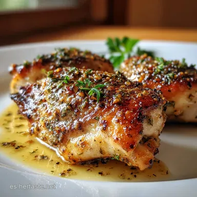 Pollo Miel y Mostaza Al Horno para 4 Porciones Tarjeta de receta