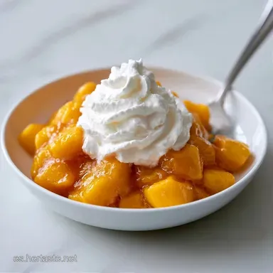 Postre Nata Melocot&oacute;n Cremoso Tarjeta de receta