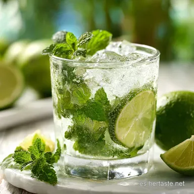 Receta de Mojito Cl&aacute;sico con Menta en 5 Minutos Tarjeta de receta