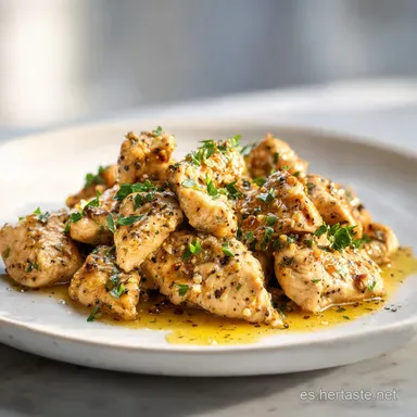 Receta de Pollo al Ajillo para 4 Porciones Tarjeta de receta