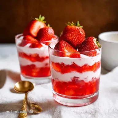 Easy Strawberry Jello Parfaits El Postre Perfecto Tarjeta de receta